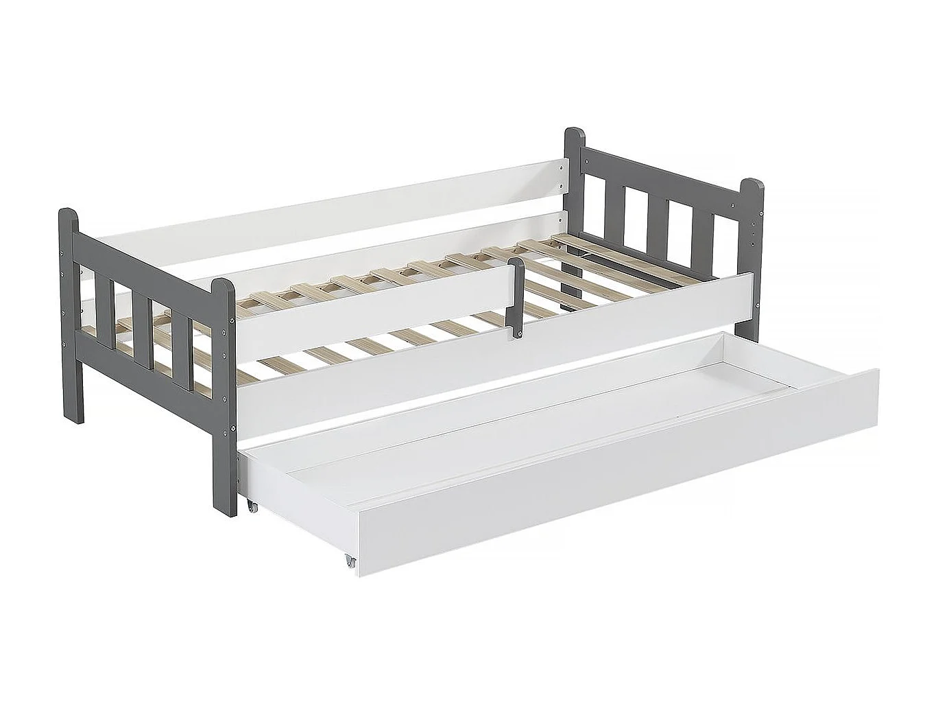 Lit gigogne pour enfant "Adria" - 90 x 190 cm - Blanc