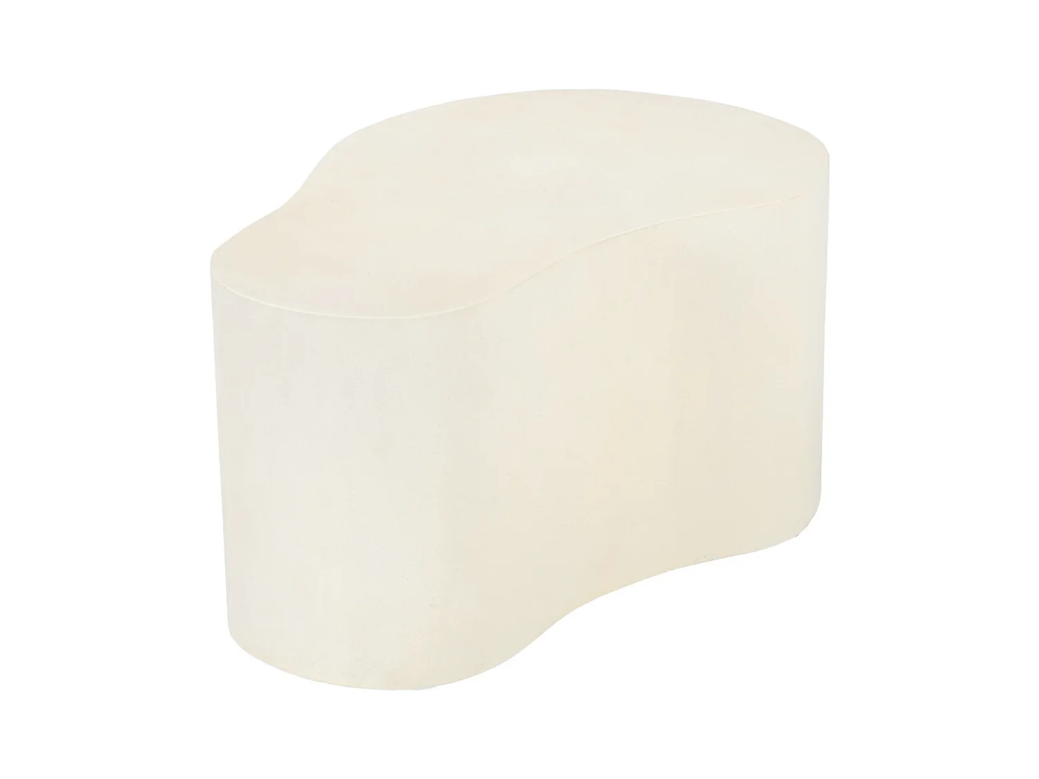 BEAN-Mesa de centro orgánica de 70 cm en hormigón blanco