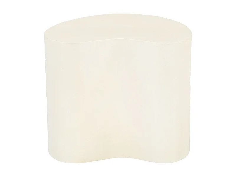 BEAN-Table basse organique 49 cm en béton blanc