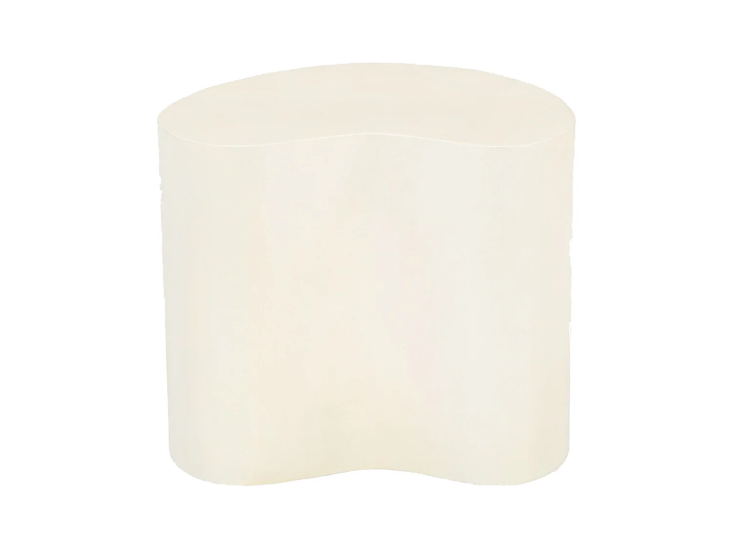 BEAN-Mesa de centro orgánica de 49 cm en hormigón blanco