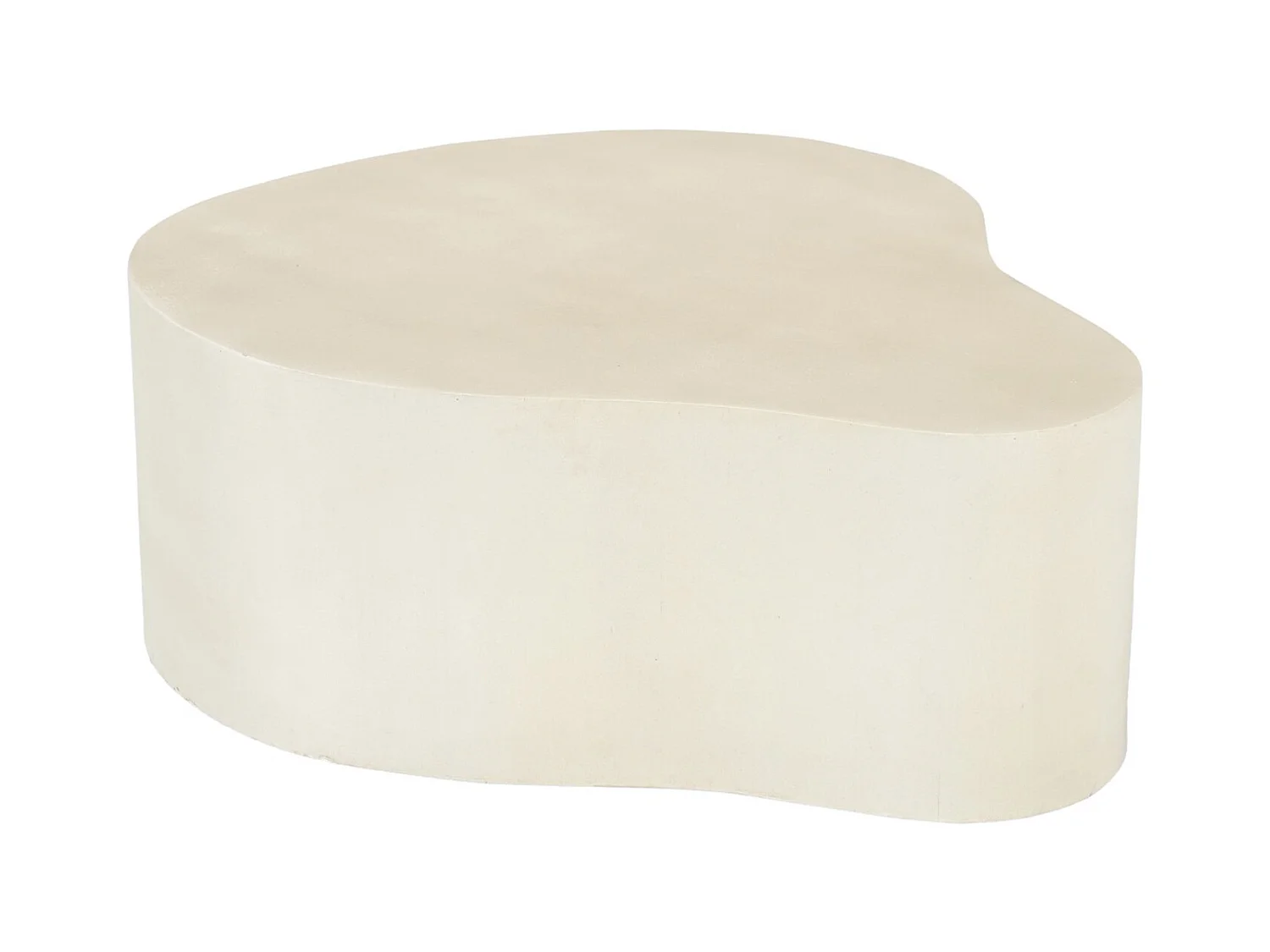 BEAN-Mesa de centro orgánica de 83 cm en hormigón blanco