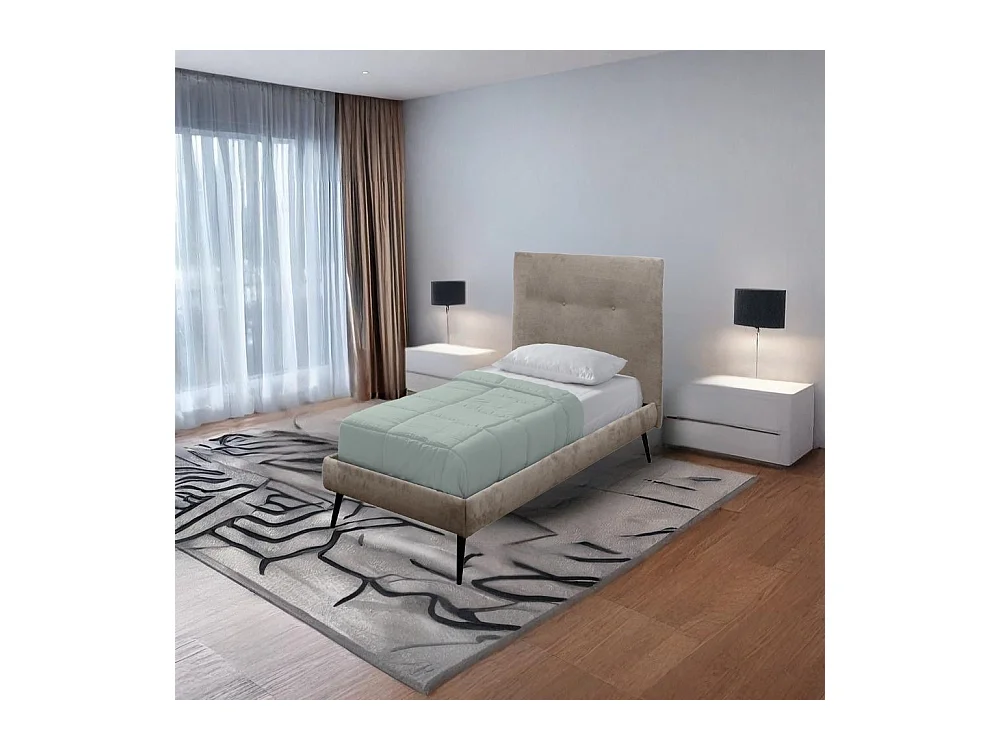 Letto singolo con rete inclusa Stiletto tessuto colore Tortora