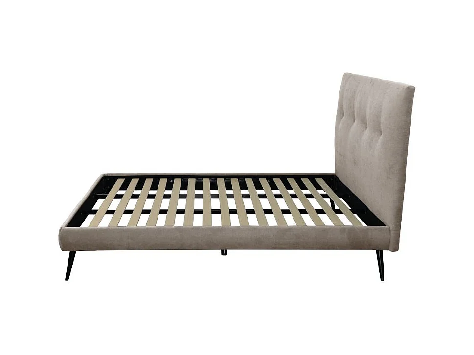 Letto singolo con rete inclusa Stiletto tessuto colore Tortora