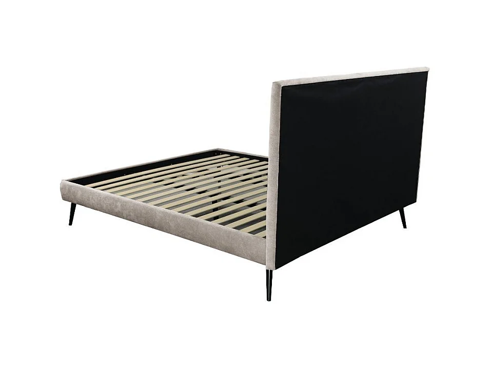 Letto singolo con rete inclusa Stiletto tessuto colore Tortora