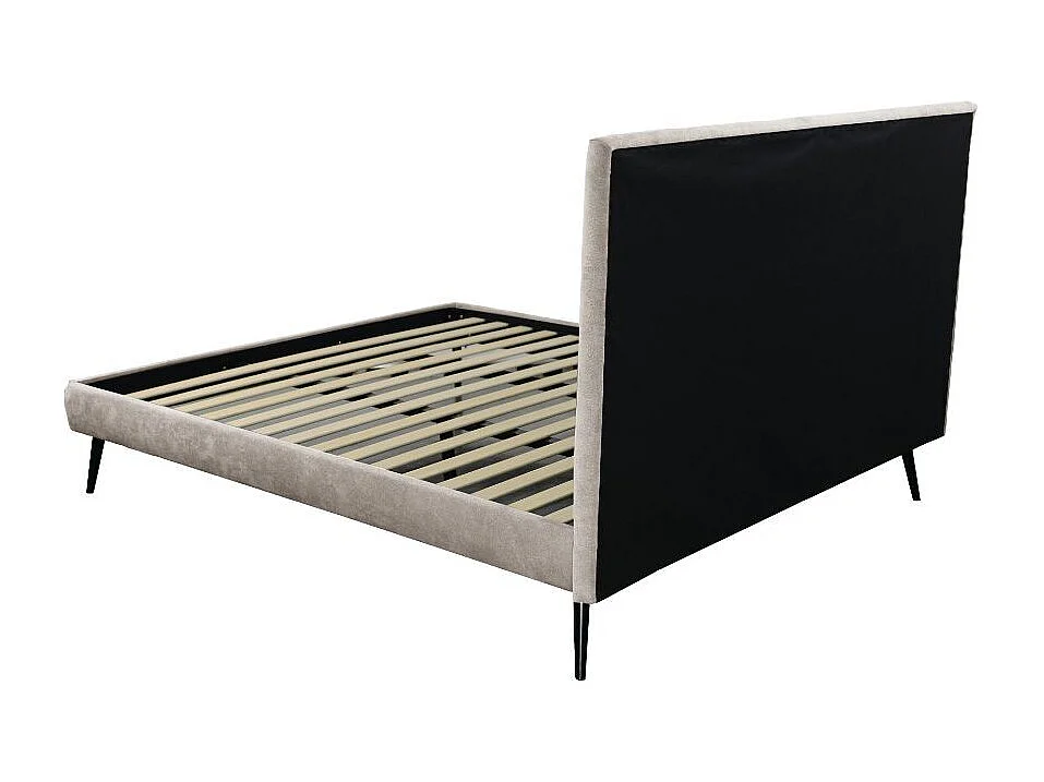 Letto singolo con rete inclusa Stiletto tessuto colore Tortora