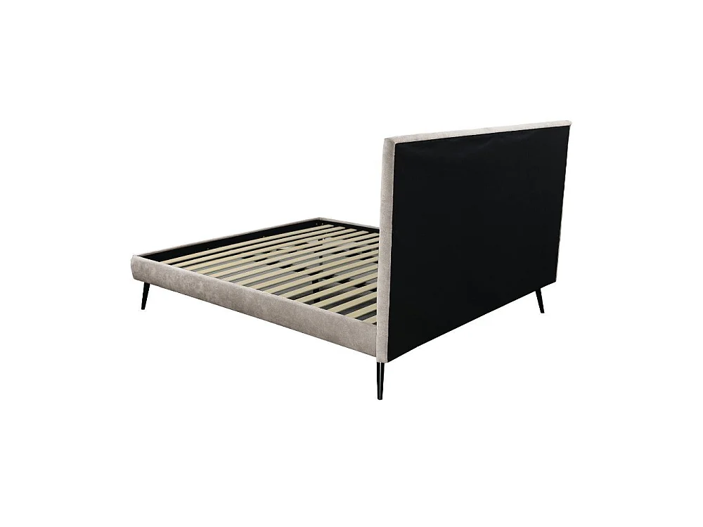 Letto singolo con rete inclusa Stiletto tessuto colore Tortora