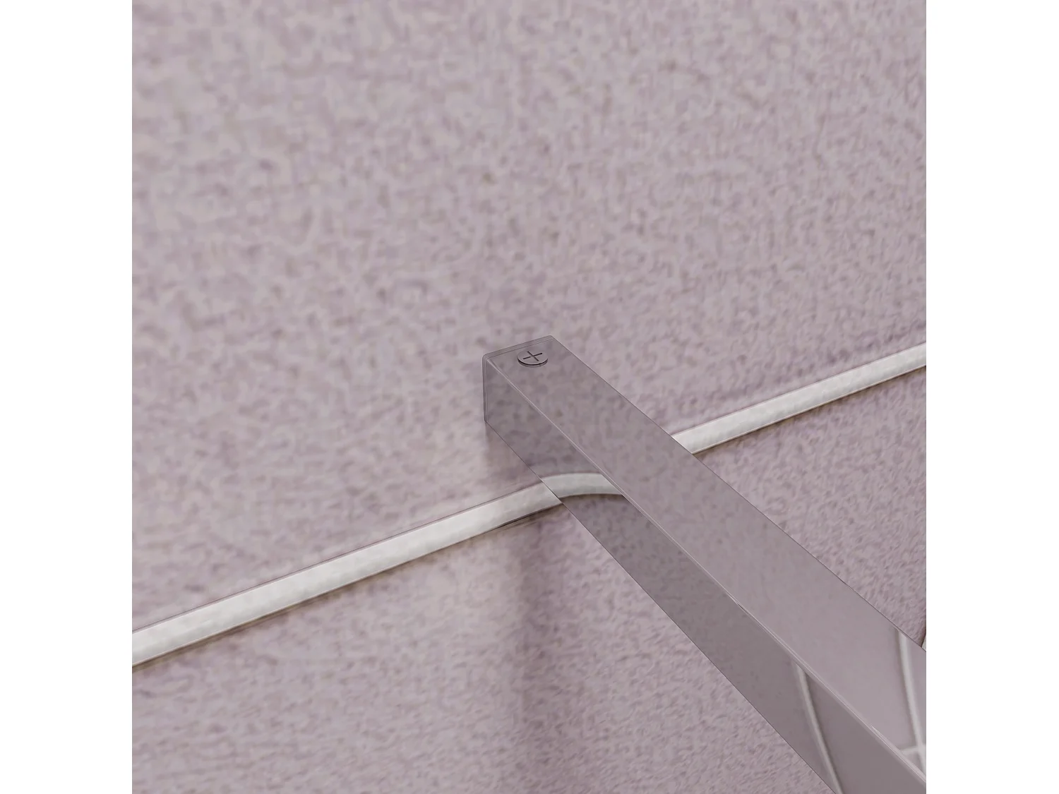 Inloopdouche-douchewand-walk in 100x200 cm,8mm midden wit gematteerd gehard glas met explosieveilige folie+F-vorm: 140 Stabilisatiestang,glanzend chroom profiel