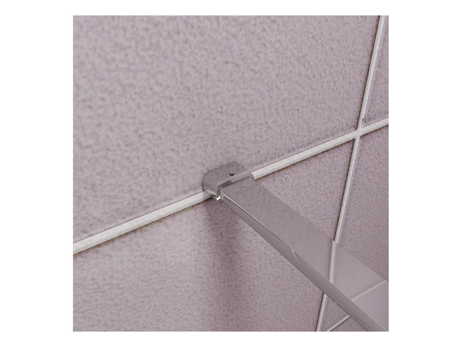 Inloopdouche-douchewand-walk in 90x200 cm,10mm midden wit gematteerd gehard glas met explosieveilige folie+N-vorm: 140 Stabilisatiestang,glanzend chroom profiel