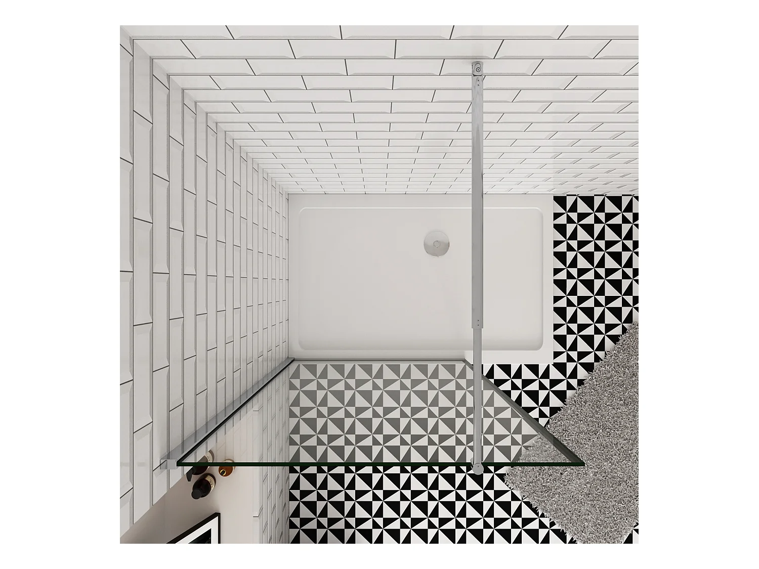 140x200cm inloopdouche-douchecabine,8mm mat zwart kader en raste gehard glas,Easyclean,antikalk,stabilisatiestang 70-120cm(verstelbaar),glanzend chroom profiel