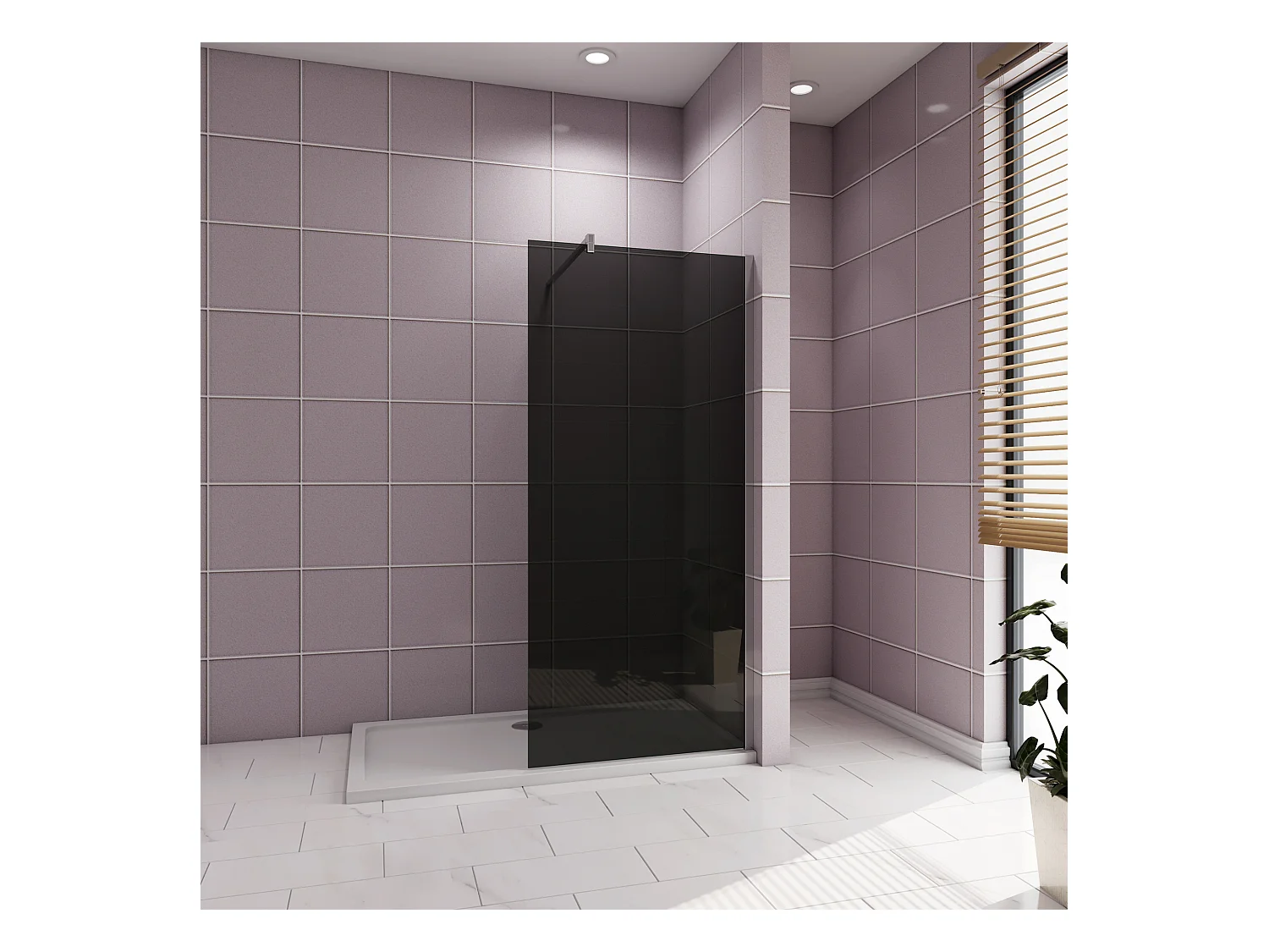 Inloopdouche 140x200cm met zwart folie,10mm NANO EasyClean veiligheidsglas,F-vorm: 140cm Stabilisatiestang,glanzend chroom profiel