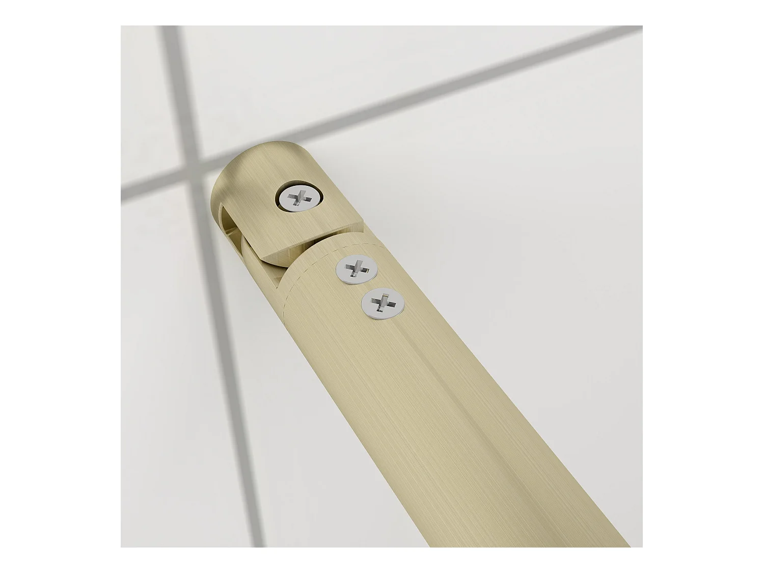 70x200cm Douchewand inloopdouche,10mm dik mat gehard glas met explosieveilige folie,stabilisatiestang 70-120cm (verstelbaar),gouden profiel.