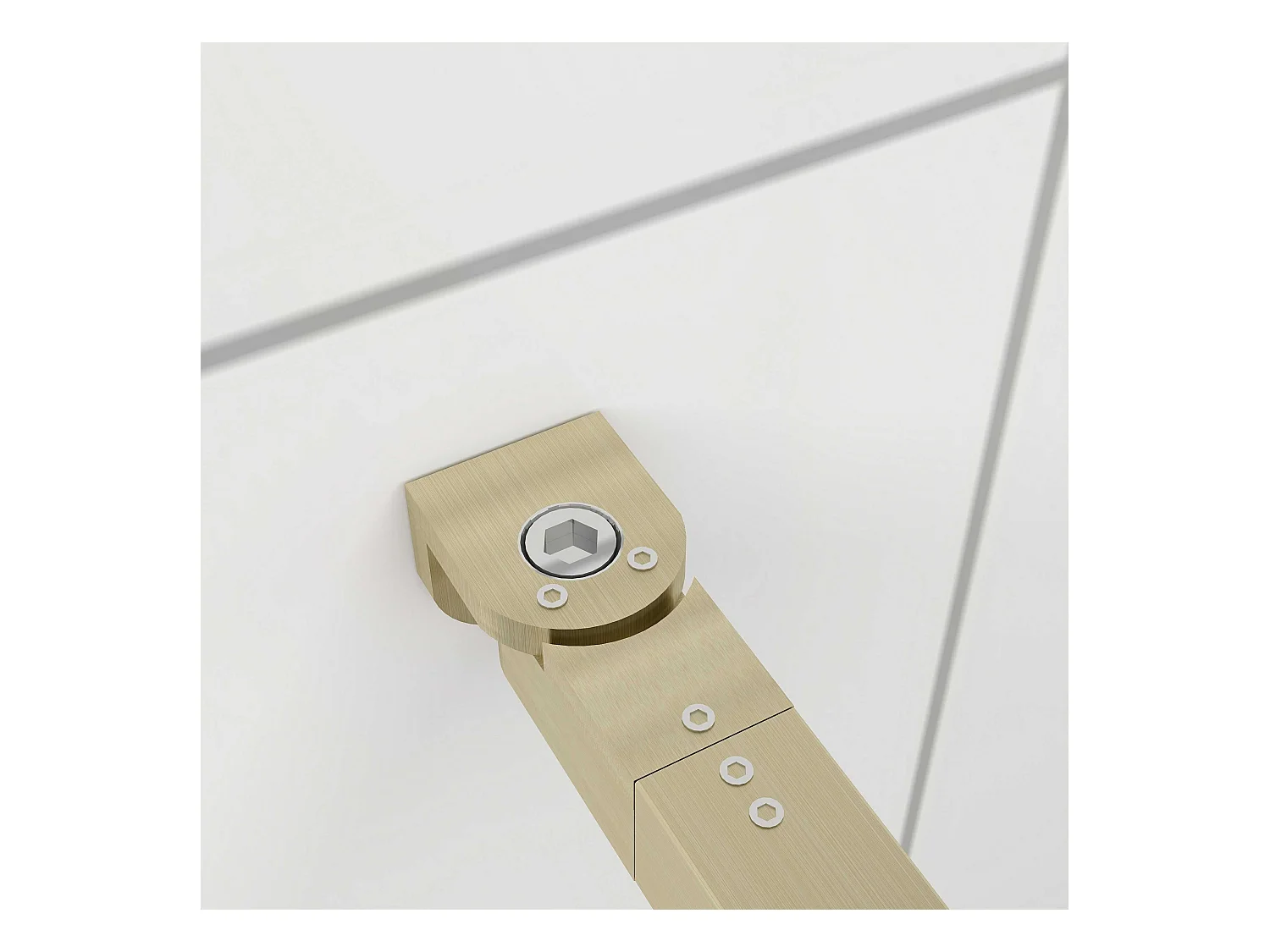 110x200cm Douchewand inloopdouche,10mm dik mat gehard glas met explosieveilige folie,stabilisatiestang 73-120cm (verstelbaar),gouden profiel.