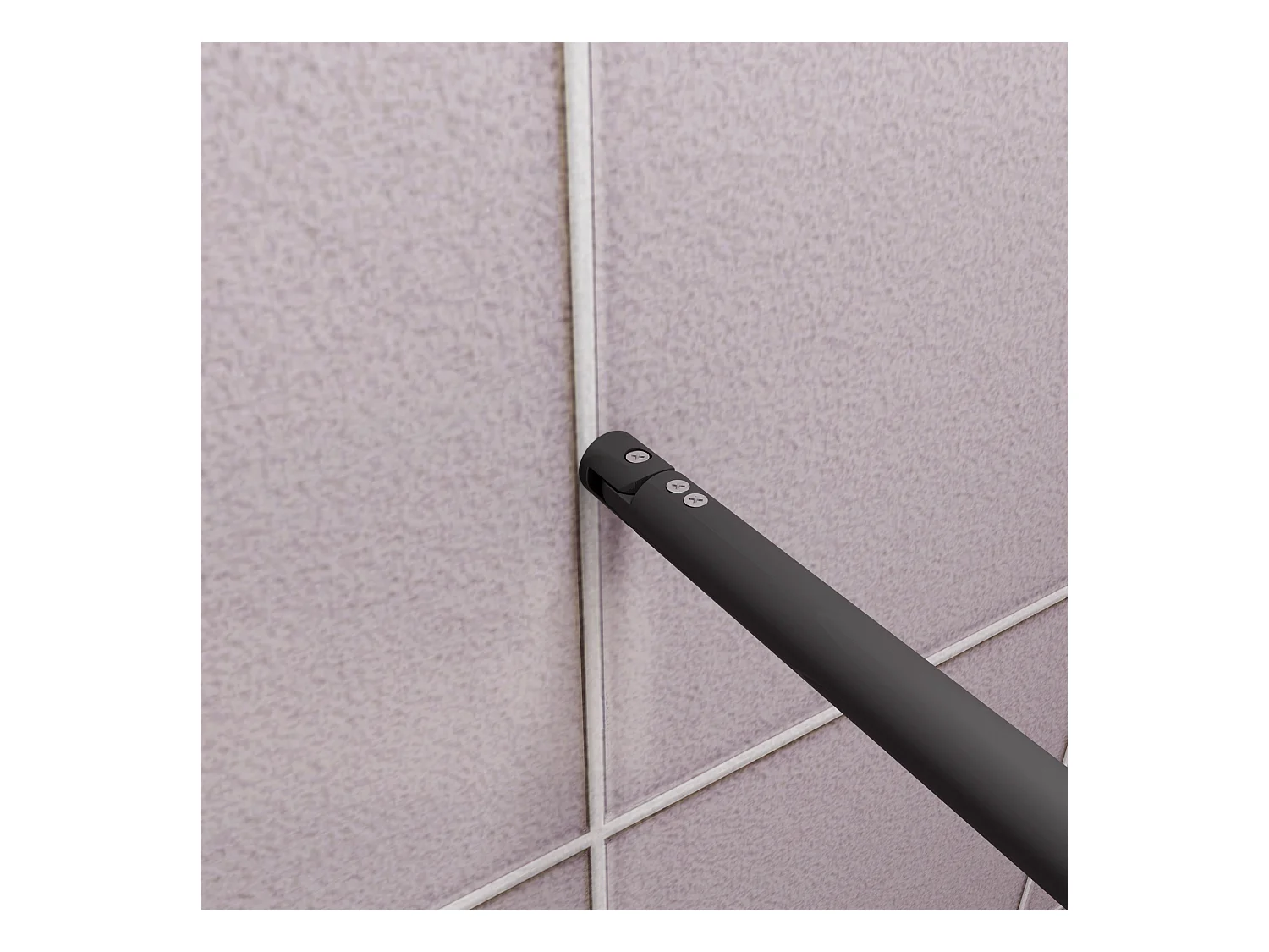 Inloopdouche-douchewand-walk in 8mm NANO EasyClean veiligheidsglas，150x200cm+70-120cm Stabilisatiestang,mat zwart aluminium profiel.