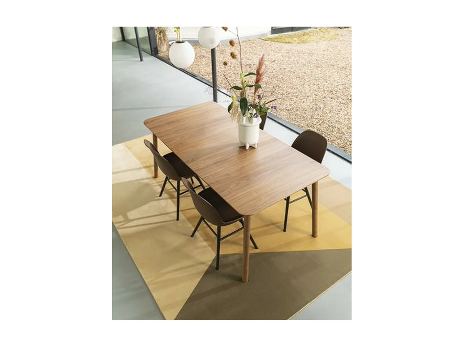 GLIMPS - Table repas extensible en bois clair 180/240 cm