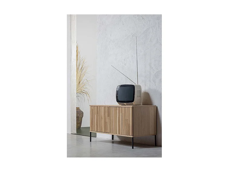 GRAVURE - Mobile TV in rovere naturale L100