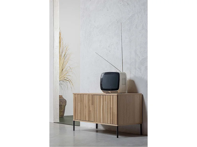 GRAVURE - Mobile TV in rovere naturale L100
