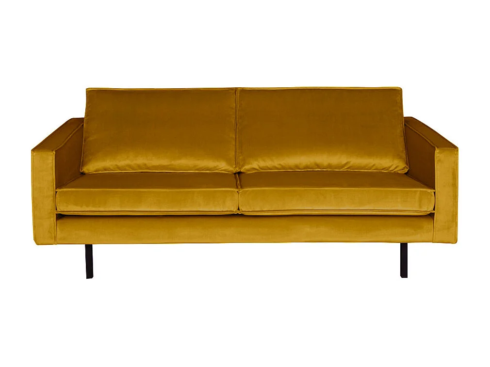 Bronco - Canapé 3 places vintage en velours - Ocre