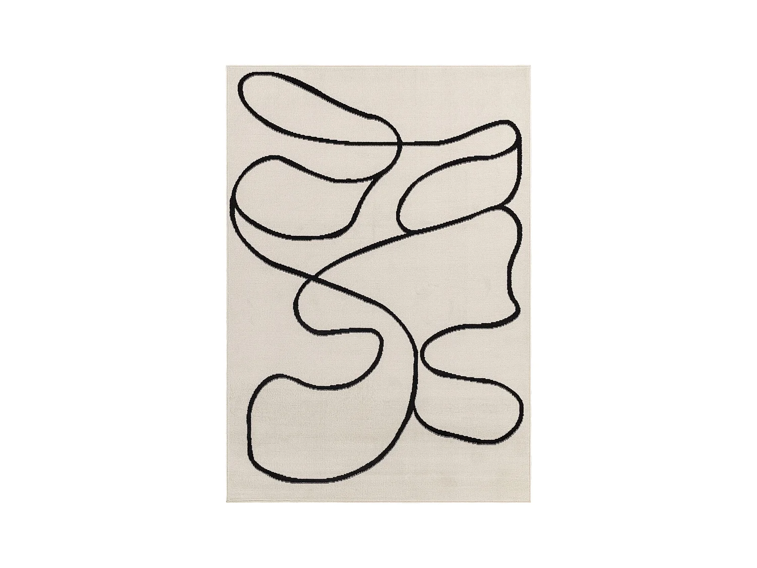 Scandinavisch Boho Tapijt - Wit/Zwart - 200x275cm - LYLOU