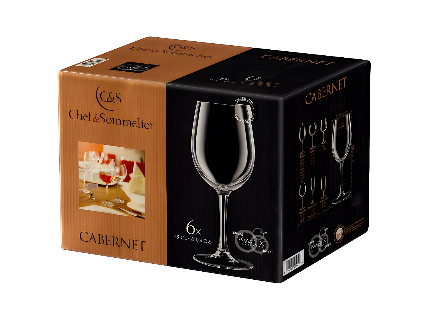 Cabernet Tulipe - 6 verres à pied 25cl