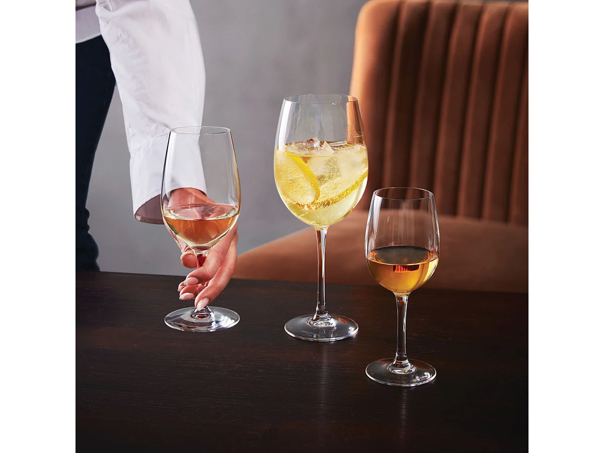 Set di 6 Calici a Gambo Cabernet Tulipe 35cl - Ideali per Degustare Vini Rossi, Bianchi o Rosati