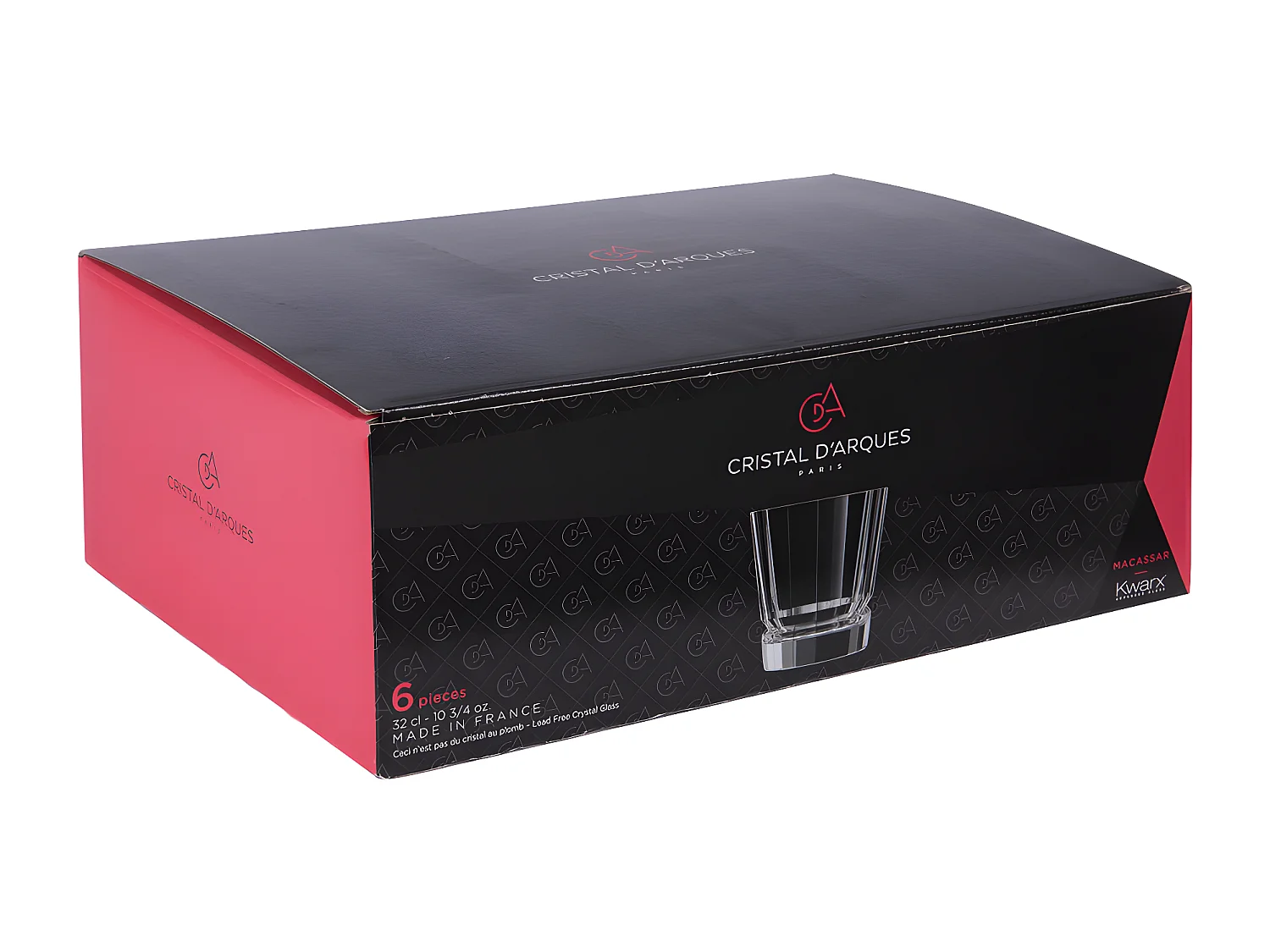 Macassar - 6 gobelets forme basse 32 cl