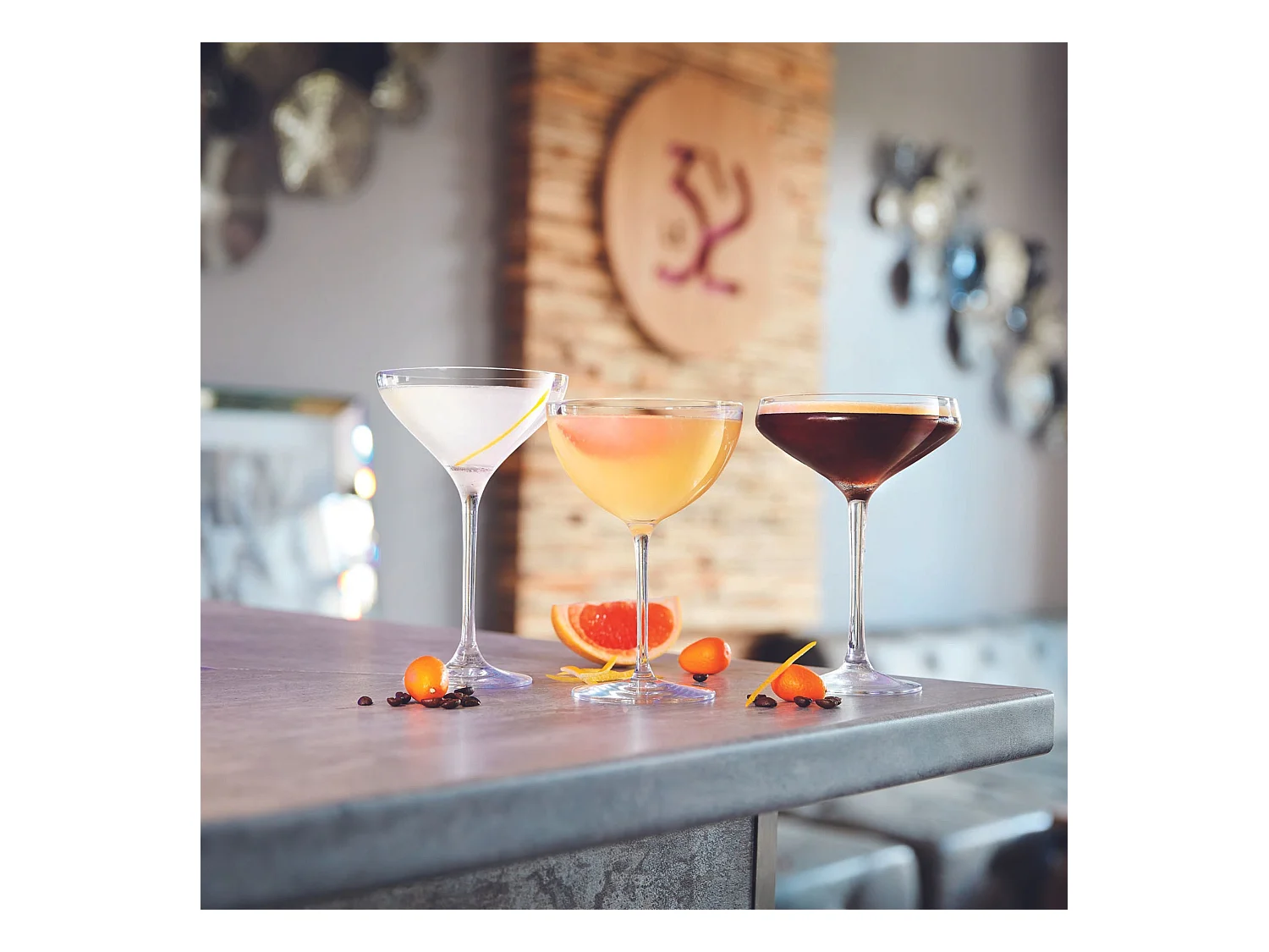 Champagne & Cocktail - 6 coupes Martini 30 cl