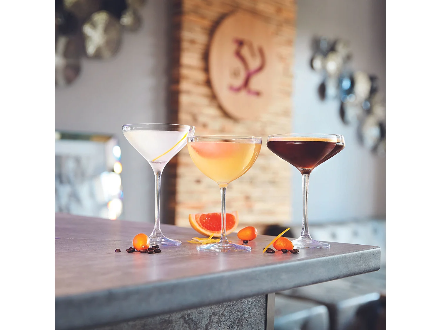 Champagne & Cocktail - 6 coupes Martini 30 cl