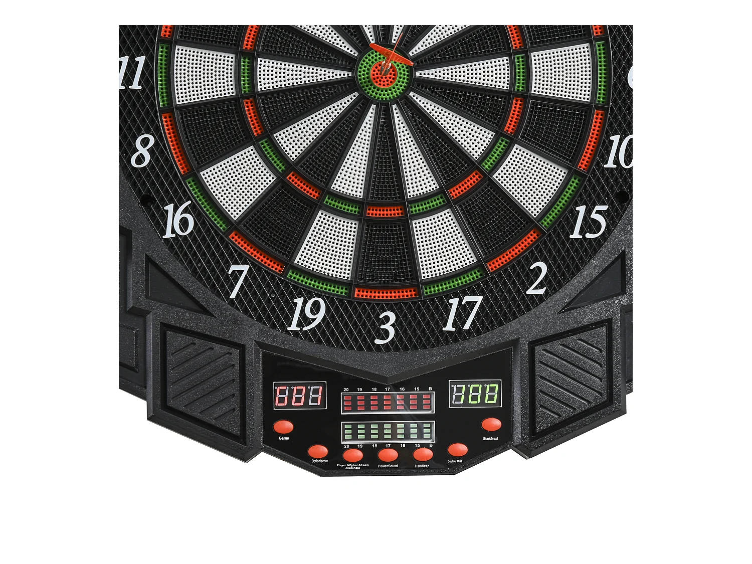 Cible jeu de fléchettes électronique 27 jeux jusqu'à 8 joueurs LED haut-parleur noir