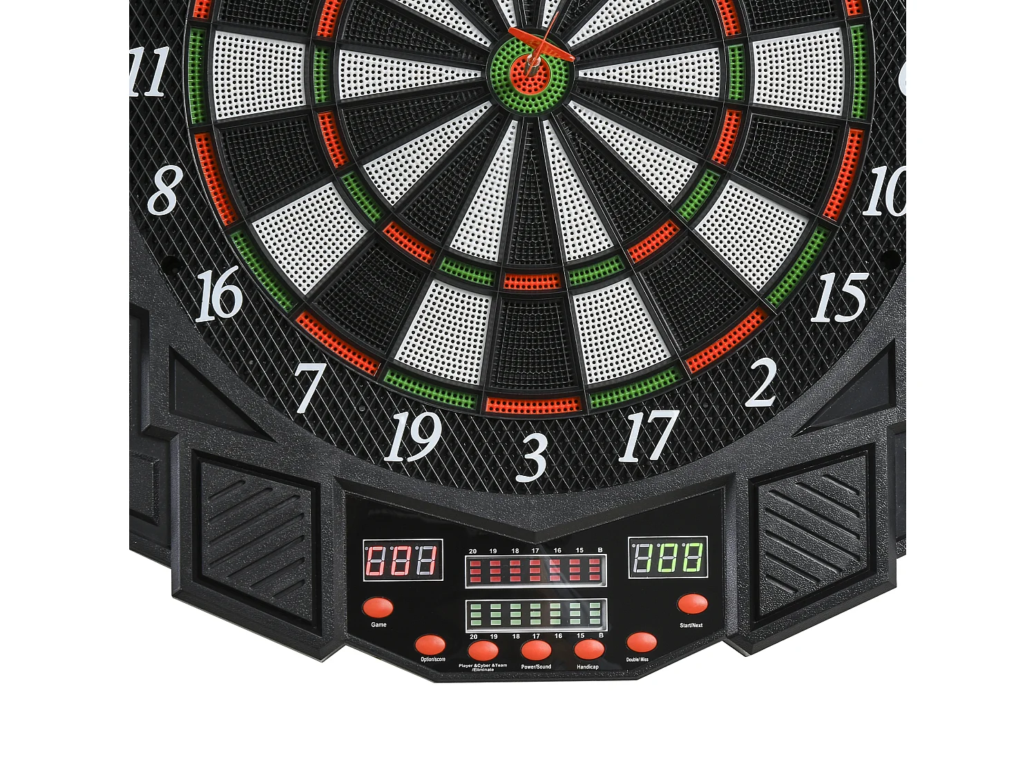 Cible jeu de fléchettes électronique 27 jeux jusqu'à 8 joueurs LED haut-parleur noir