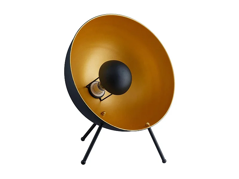 SPOUTNIK - Lampe à Poser en Métal Noir et Doré