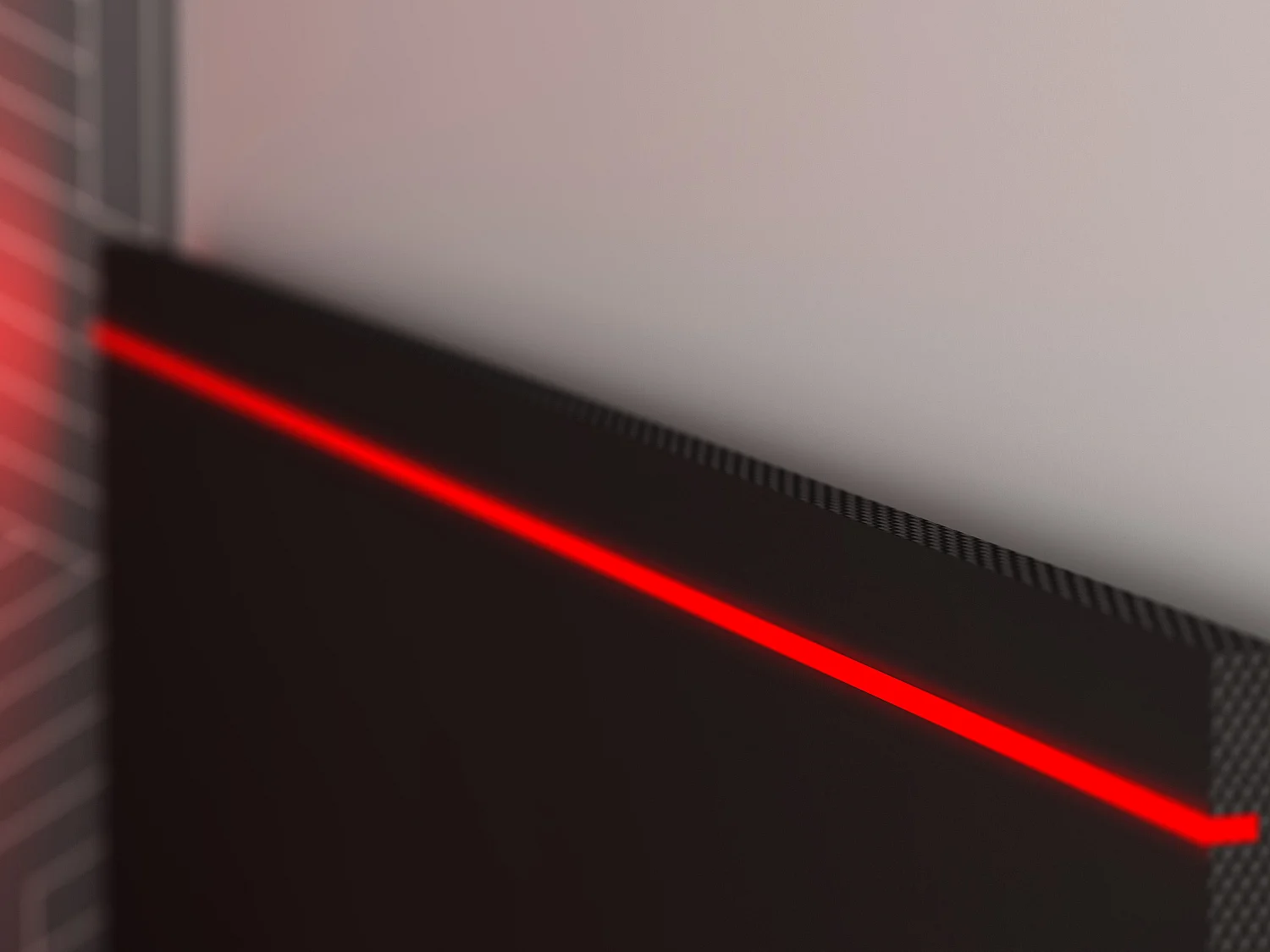 Ausziehbett Gamer mit Schreibtisch & LEDs - 90 x 200 und 90 x 190 cm - Anthrazit & Rot - VOUANI