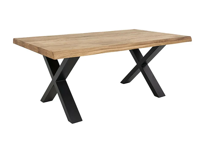 CIOTAT - Table Basse Plateau Chêne Naturel et Pieds Acier