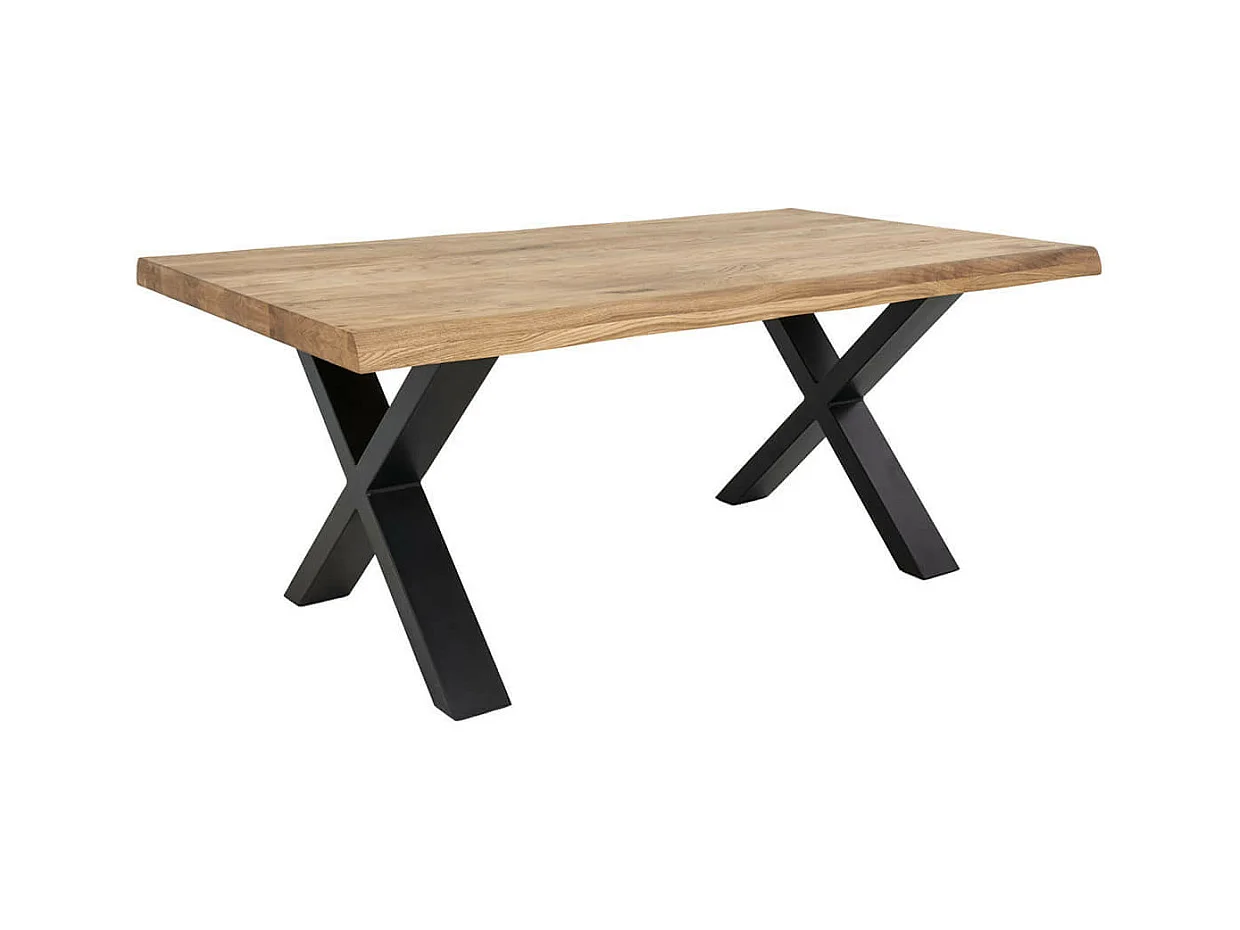 CIOTAT - Table Basse Plateau Chêne Naturel et Pieds Acier