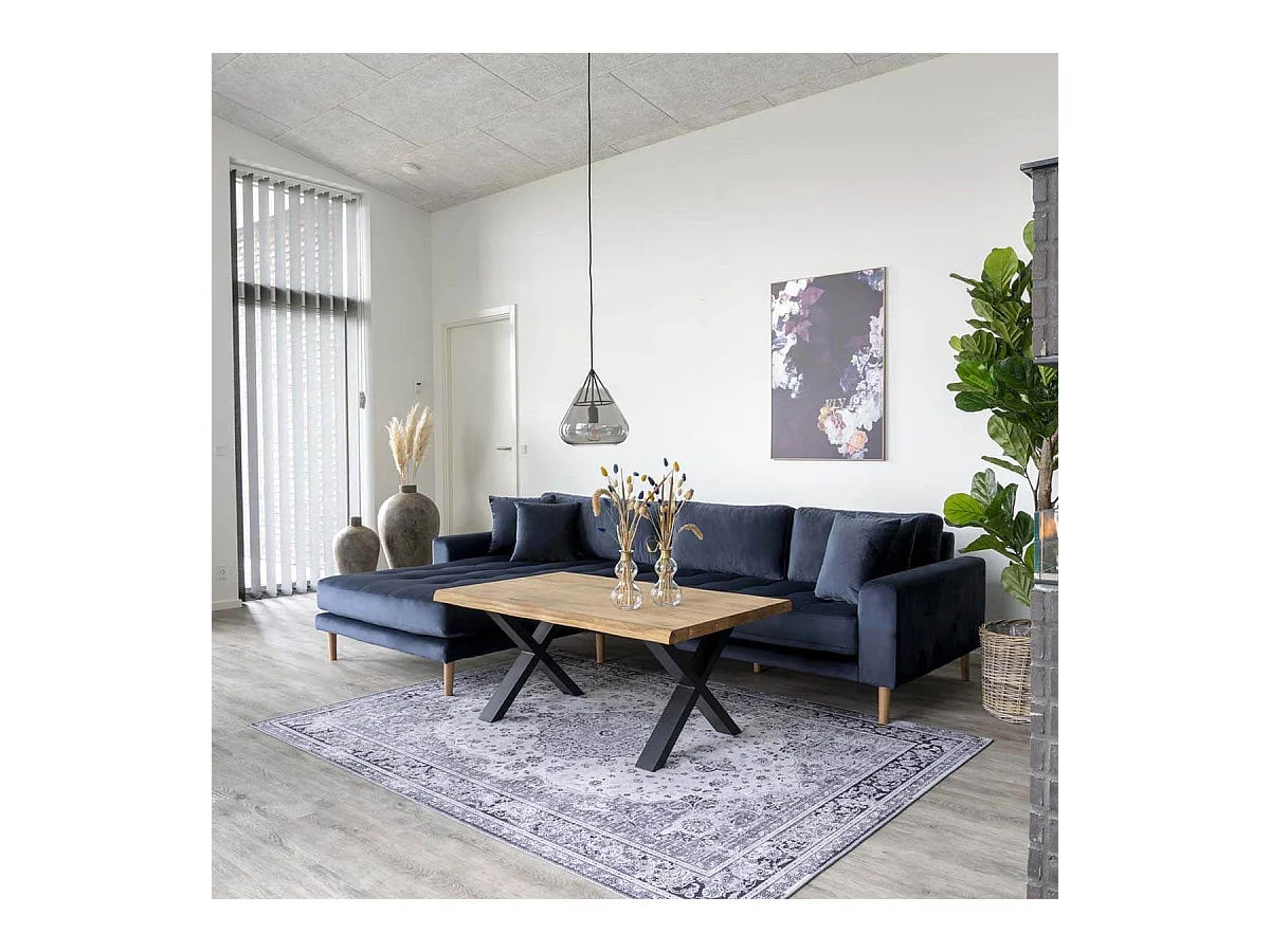 CIOTAT - Table Basse Plateau Chêne Naturel et Pieds Acier