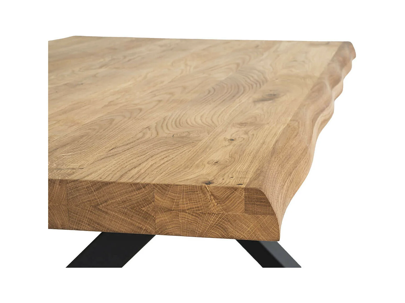 CIOTAT - Table Basse Plateau Chêne Naturel et Pieds Acier