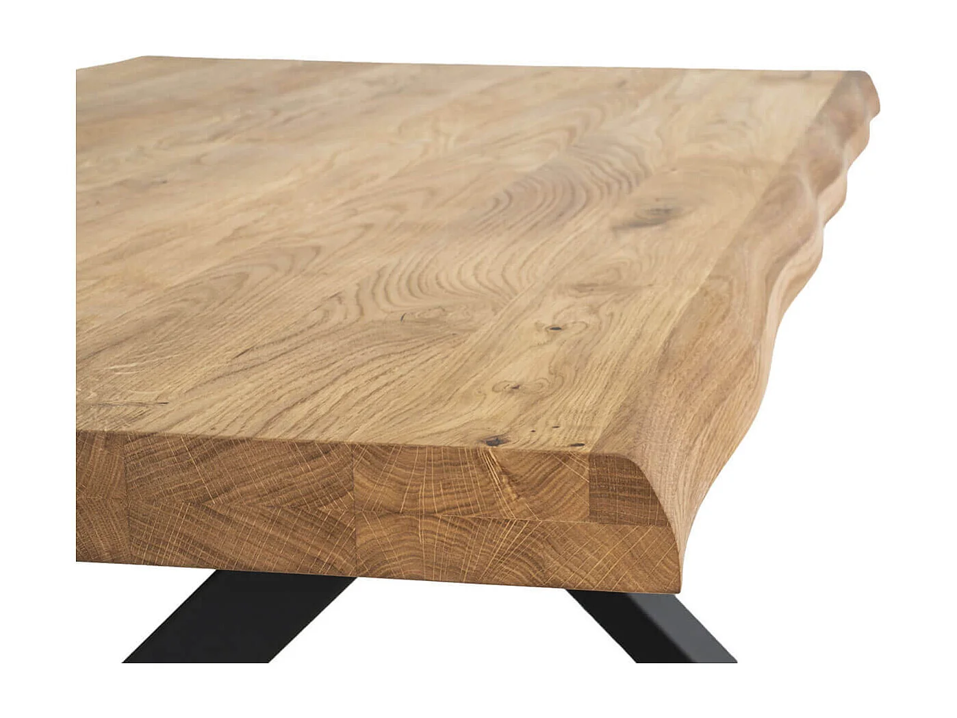 CIOTAT - Table Basse Plateau Chêne Naturel et Pieds Acier