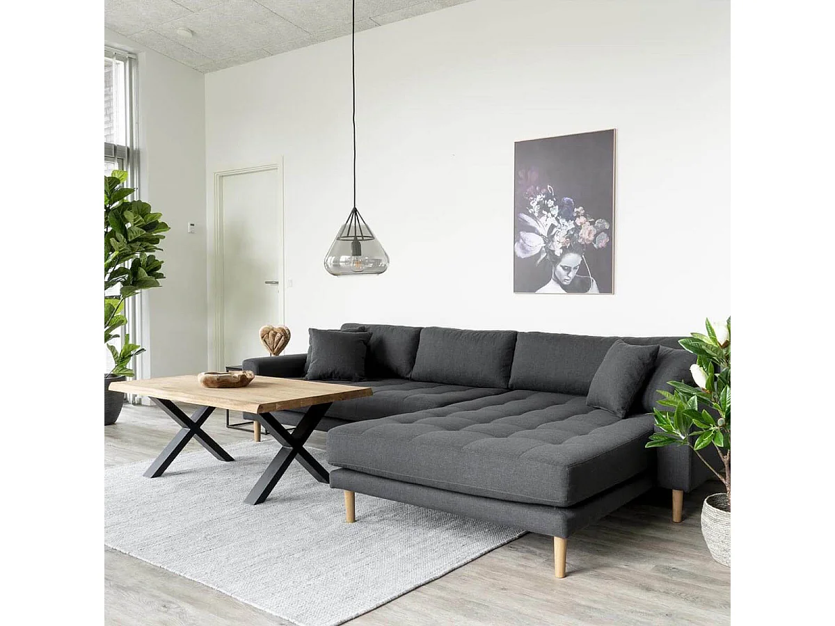 CIOTAT - Table Basse Plateau Chêne Naturel et Pieds Acier