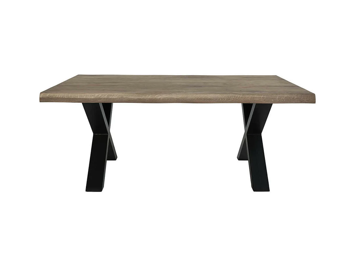 CIOTAT - Table Basse Plateau Chêne Vieilli et Pieds Acier