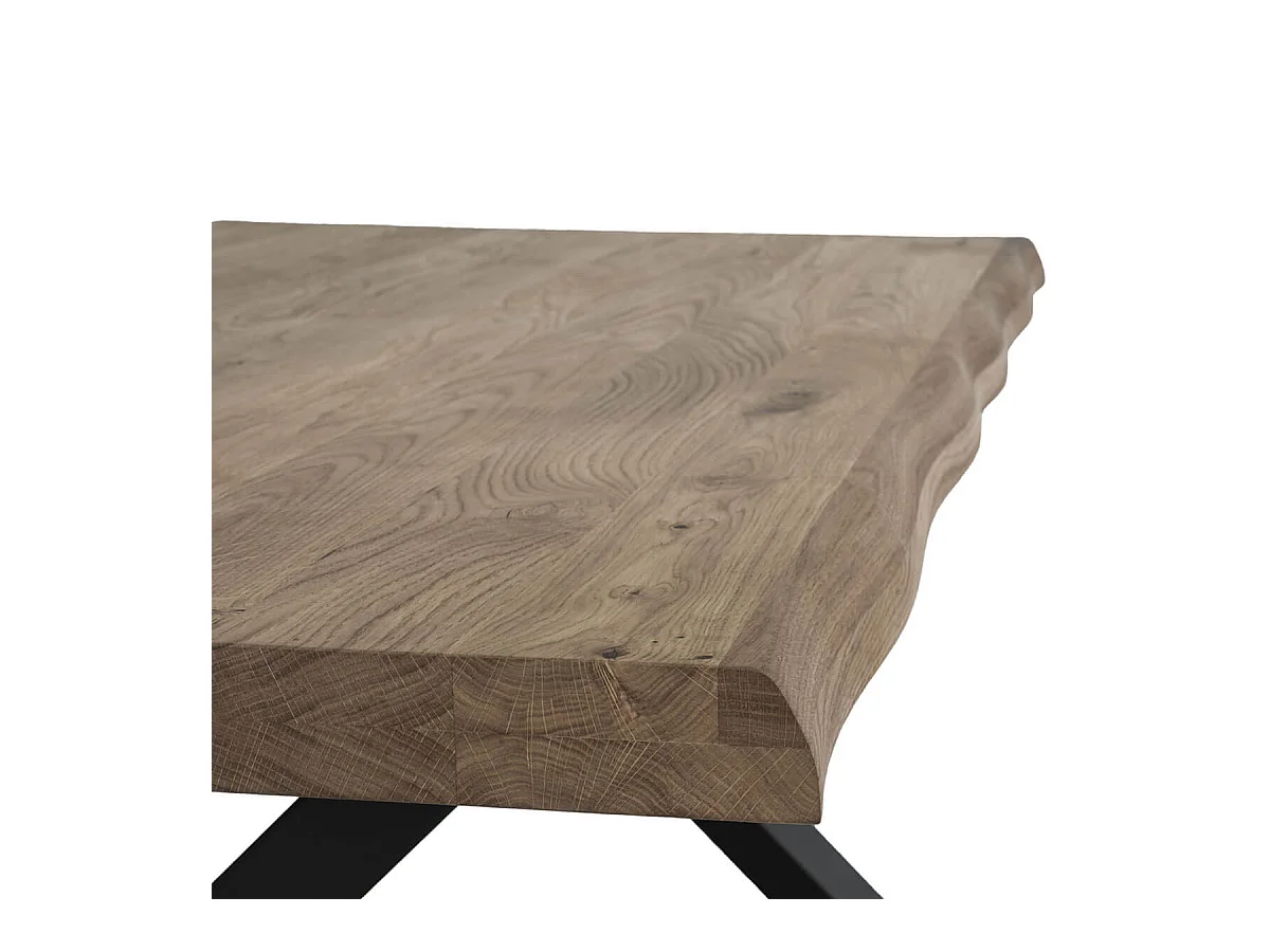 CIOTAT - Table Basse Plateau Chêne Vieilli et Pieds Acier