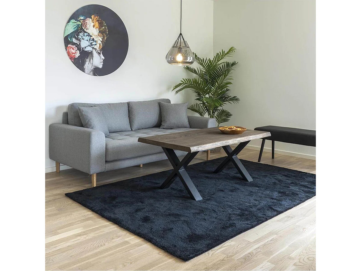 CIOTAT - Table Basse Plateau Chêne Vieilli et Pieds Acier