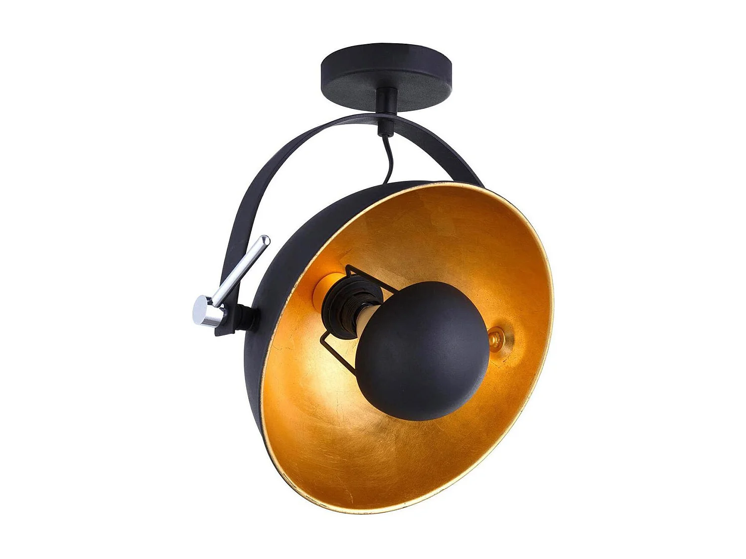 SPENCER - Plafonnier en Métal Noir et Doré