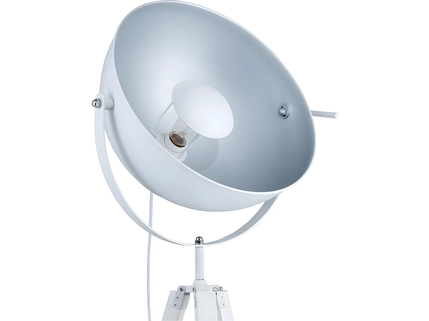 ASTRAL - Lampadaire Trépied en Métal Blanc