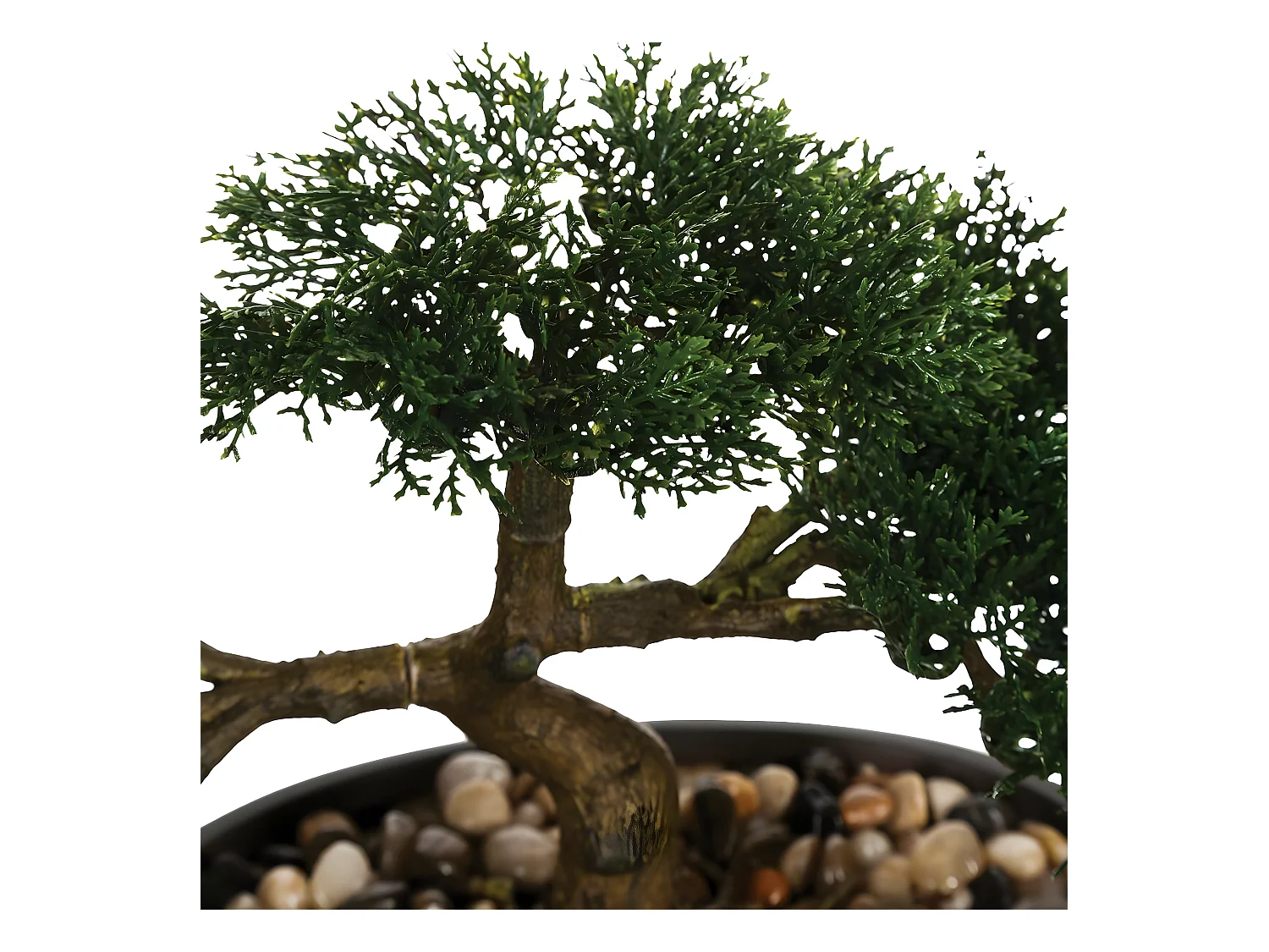 Plante artificielle Bonsaï dans un pot en céramique H 23 cm