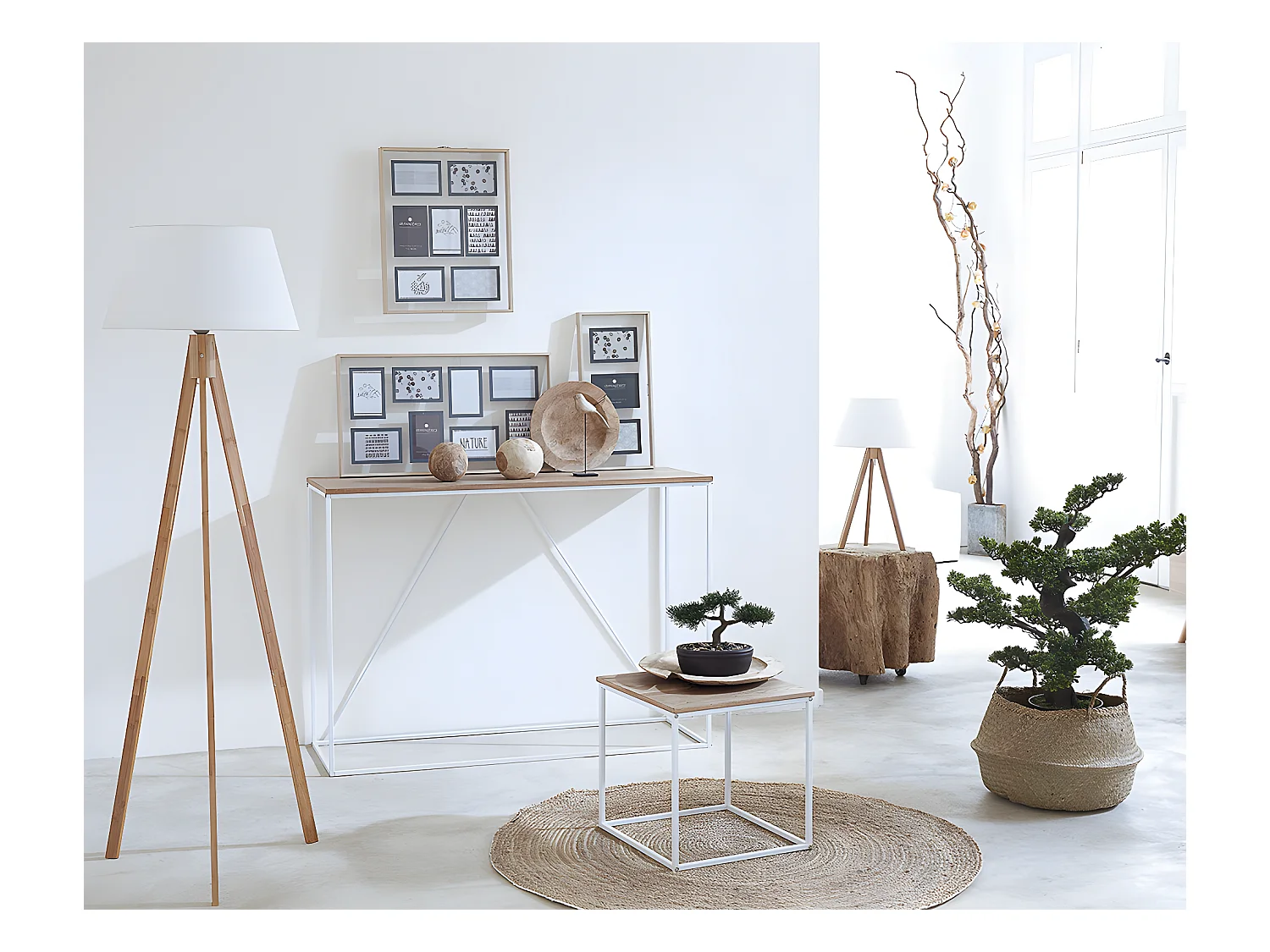 Plante artificielle Bonsaï dans un pot en céramique H 23 cm