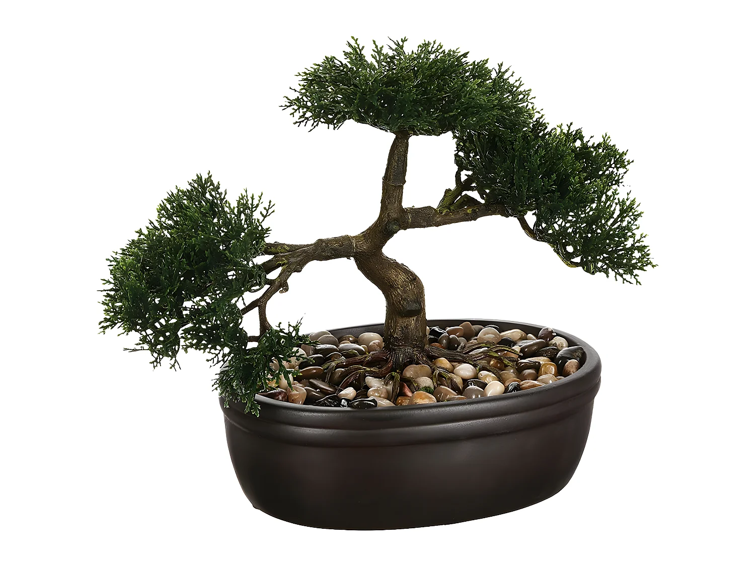 Plante artificielle Bonsaï dans un pot en céramique H 23 cm