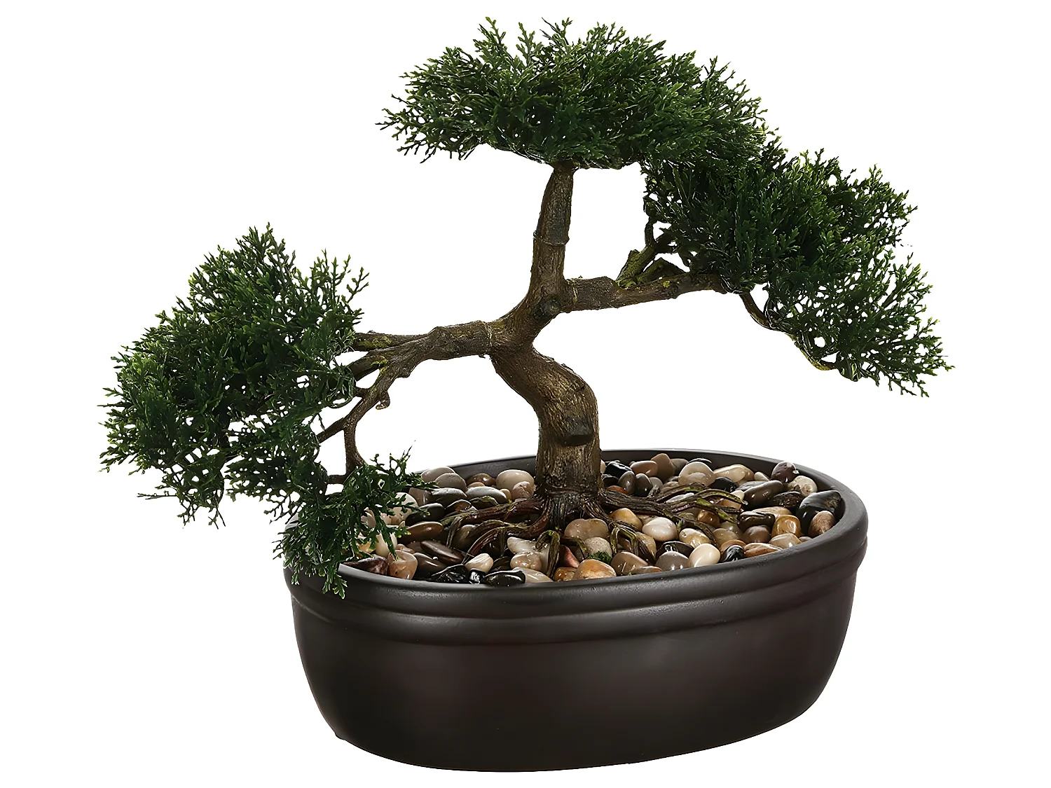 Plante artificielle Bonsaï dans un pot en céramique H 23 cm