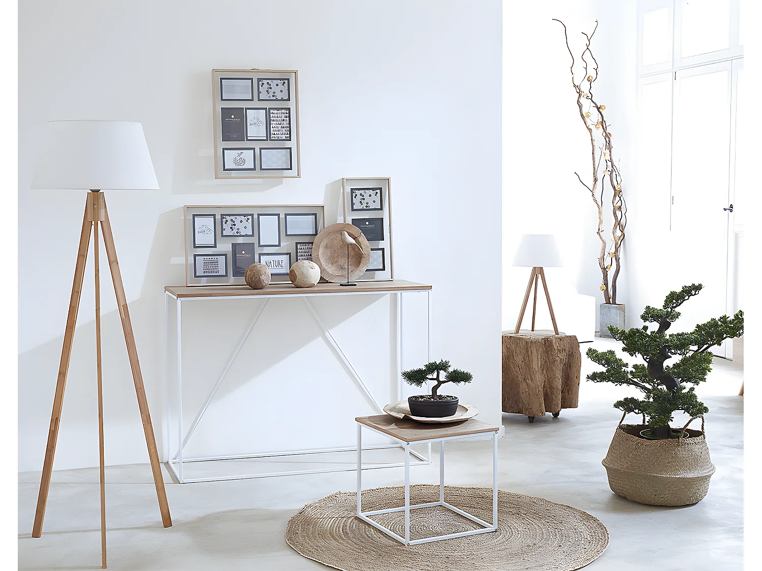 Plante artificielle Bonsaï dans un pot en céramique H 23 cm