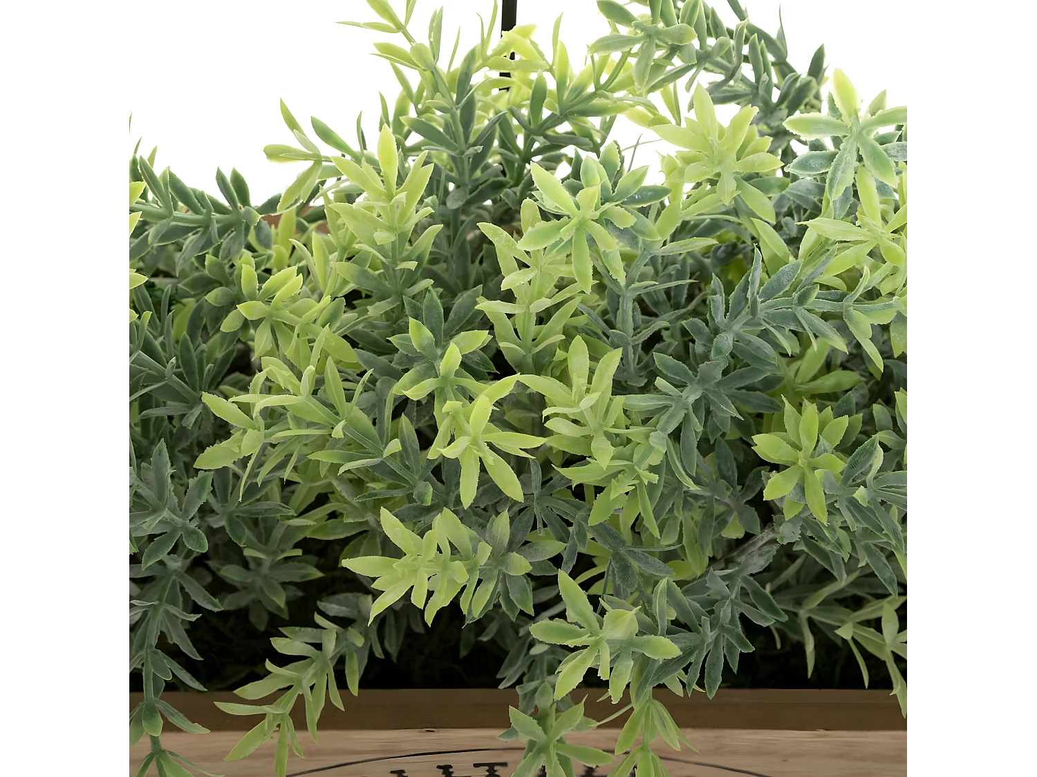 Plante verte artificielle Jardinière en Bois L 35 cm
