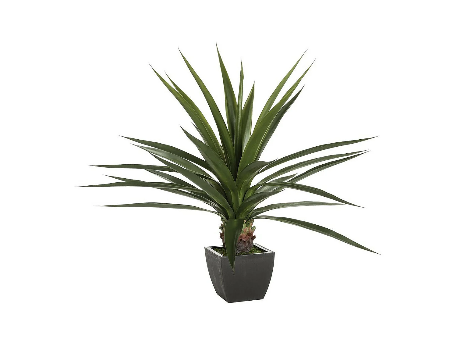 Plante verte artificielle Agave en pot H 124 cm