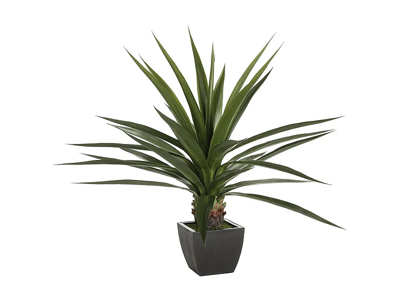 Plante verte artificielle Agave en pot H 124 cm